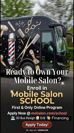 🚨 ENROLL NOW in Mobalon Mobile Salon School - www.MOBALON.com -