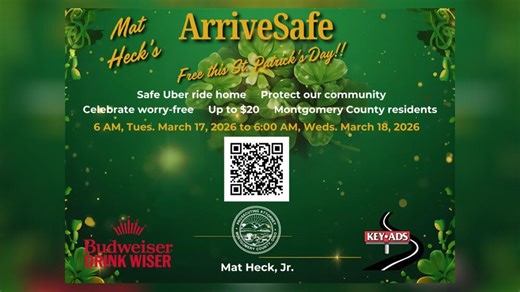 Local county offering free rides from St. Patrick's Day Celebrations