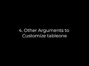 Data Summary with tableone