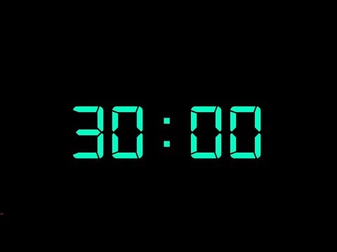 30 Minute LED Countdown Timer | Silent Digital Clock | No Sound | Clean Display (HD)