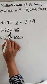 Class-5| Multiplication of Decimal Numbers with 10, 100, 1000.. | Grade-5| Math