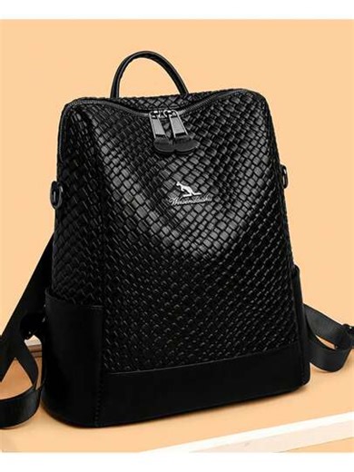 Luxury Women's Designer Brand Backpack With Large Capacity And Multifunctional Travel Backpack High Quality Leather Girl | SHEIN