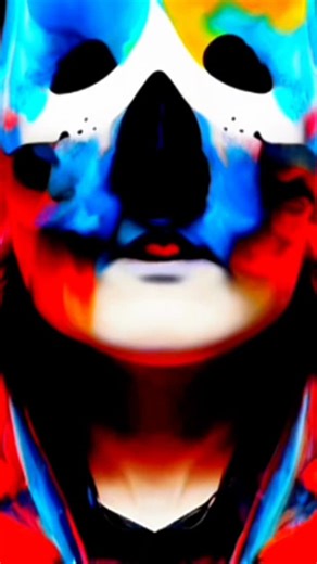 Carey Alexander on Instagram: "Digitally manipulated faces and skulls, obscured by art. A captivating exploration of identity and impermanence. #AbstractArt #DigitalArt #Surrealism #ArtisticExpression #VisualArt #ContemporaryArt"