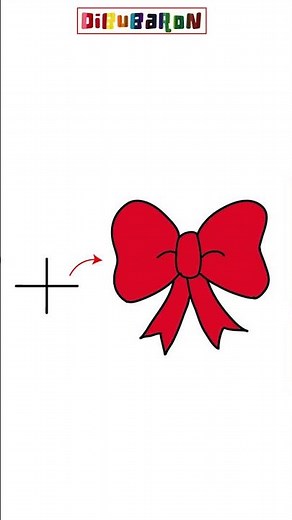 Dibujando un moño navideño facilmente | Dibujos fáciles