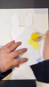 💕💛Such a sweet bunny craft 💛💕 Draw a simple bunny shape on a piece of paper (I traced a small bowl for the head and a larger bowl for the body) Don’t forget to cut out a tail (folding the paper in half makes this easier, this works for the ears too so they are symmetrical) Now you have the sweetest stencil! I mixed my paints with white so I had these spring pastel shades. Beautiful 🤩 🎥 and words : @home_is_wherethe_art_is | Ergobaby UK