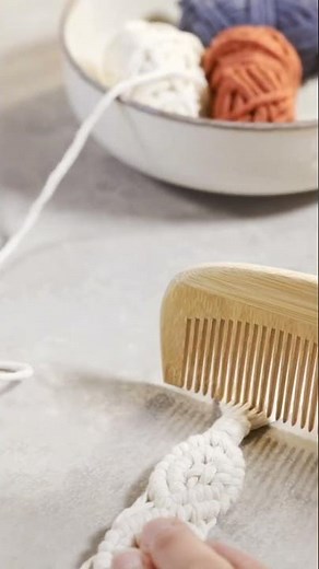 Porte-clés macramé 🔑✨ #macrametutorial #macrame #keychain #diy #shortvideo