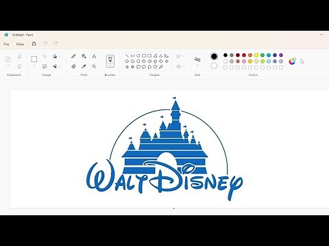 How to draw the Walt Disney logo using MS Paint | How to draw on your computer