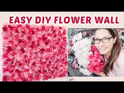 DIY FLOWER WALL | Dollar tree materials