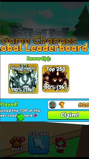 LEADERBOARD PETS + FREE X3 HATCH IN TAP SIMULATOR #tapping #roblox #robloxfyp