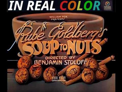 😂 THE THREE STOOGES — SOUP TO NUTS (1930) — IN REAL COLOR — Full Comedy Movie 1080p