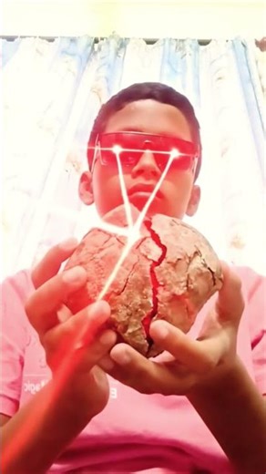 ai filter robot stone crack laser light.