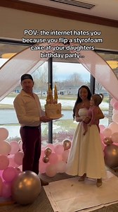 Her real cake is at the end. I’m sorry we played a prank on the internet. 😅😂🤦🏻‍♀️ #cakeflipchallenge #firstbirthday #baddadjokes #momlife #reels | Happilyevansafterr