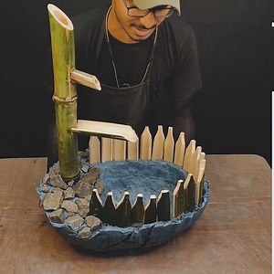 How to make waterfall fountain using bamboo 🎍 #garden #diy #Bamboo | RusticKraft