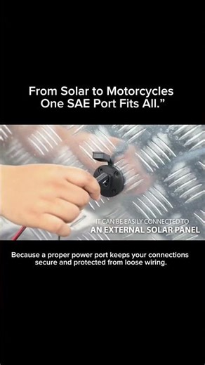 “Why Is an SAE Power Socket Safer for Your Solar Setup?” ☀️🔌