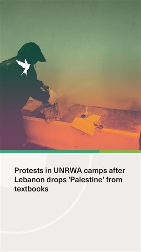 Students and parents in Palestinian refugee camps in Lebanon held a protest, burning UNRWA's new curriculum books because they omitted Palestine from the map, referring only to the West Bank and Gaza Strip. The protesters chanted, "With our souls, with our blood, we will redeem you, Palestine!" and burned the geography books. | The New Arab
