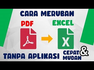 Convert PDF files into Excel without application