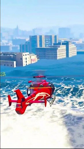 Los Santos Underwater City Tour in GTA 5 | Exploring Flooded Los Angeles by Helicopter