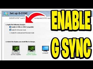 How To Enable G Sync