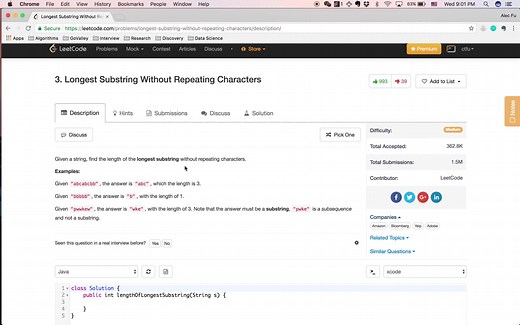 【每日一题：小Fu讲解】LeetCode 3. Longest Substring Without Repeating Characters
