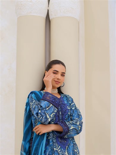 Beautiful Stitched Dress Long Frock by Anaya Noor