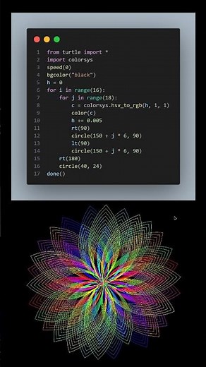 🤯 This is what 15 lines of Python code can do! 🎨 #python #coding #shorts