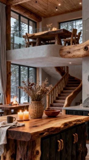 Luxury Scandinavian Log Kitchen Reveal ❄️🔥