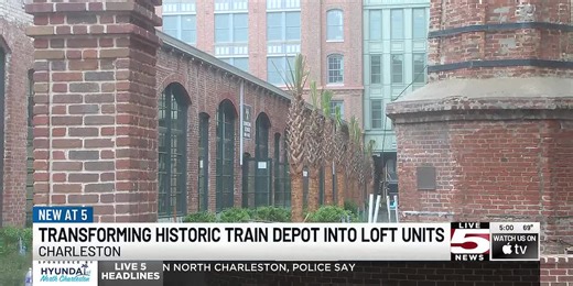 VIDEO: Historic Charleston train depot being converted into loft apartments