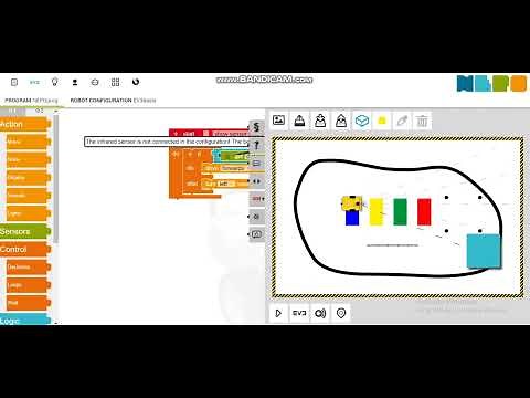 obstacle avoidance robot simulation using open roberta lab program #robot #simulator #robotics #tech