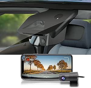 Fitcamx Front 4K+Rear 1080P Dash Cam Adapts for RAM 1500 2025-2026 RHO (HD2-D4120), OEM Factory Look, Dual HD Video, Built-in WiFi & APP, Loop Recording, Gravity Sensor, Easy to Use, 128GB Card