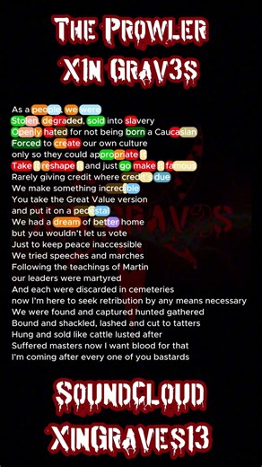 The Prowler Highlighted Lyrics