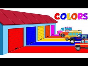 Colors for Children | Car Garage | Learn Cars and Trucks