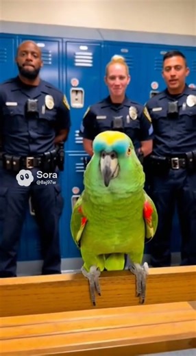 "Claws off the Donuts!" Police Parrot Comedy #funny
