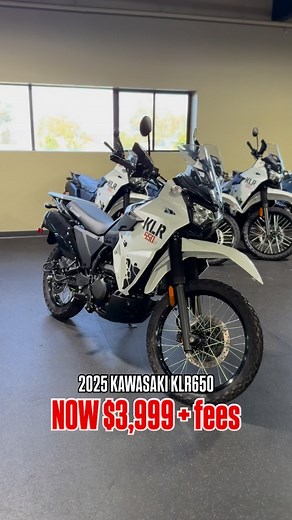 771 reactions · 28 shares | PRICE DROP  — 2025 Kawasaki KLR650 Pearl...