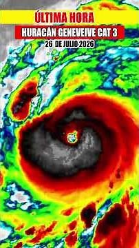 HURRICANE GENEVIEVE REACHES CATEGORY 3 #weather #hightemperature #hurricane