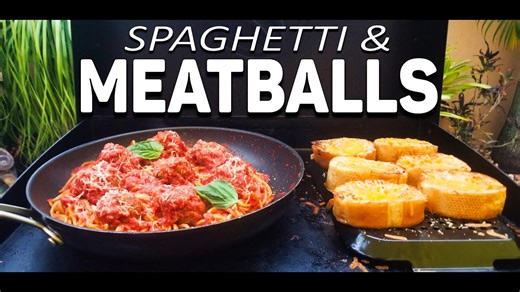 Cooking Spaghetti and Meatballs Outdoors with Big Cat 305​