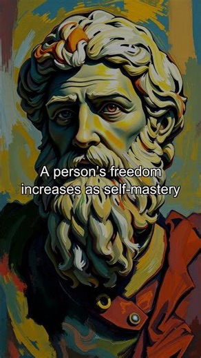 A persons freedom increases as self mastery grows stronger