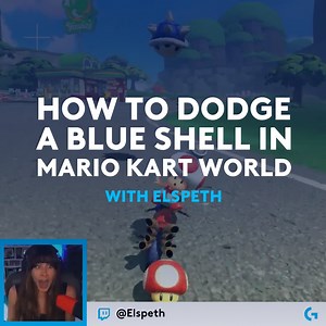 32K views · 43 reactions | “If you can dodge a wrench, you can dodge a Blue Shell” – Elspeth HBD to Elspeth, the Mario Kart queen   ElspethEastman (TikTok) Game: Mario Kart World | Logitech G | Facebook