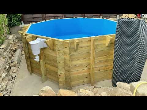 Réalisation d’une piscine en bois semi-enterrée
