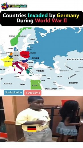 🇩🇪 Countries Invaded by Germany During World War II | #shorts #geography #countries