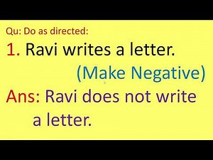 Qu: Do as directed. English Grammar. How to solve a given exercise.