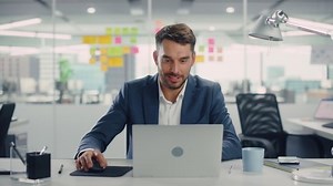 Young Happy Businessman Using Computer Modern Stock Footage Video (100% Royalty-free) 1078185062 | Shutterstock