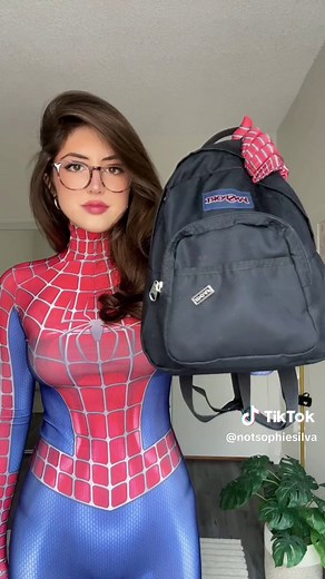 Is this the reality where Aunt May finds Peter’s spidey suit and decides to try it on LOL #notsophiesilva #halloween #halloweencostume #spiderman #spidermancostume