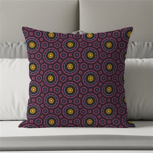 Geometric Circle Pattern Cushion, Pillow, Modern Abstract Home Decor Accent - Etsy