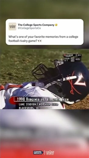 Virginia capped off a 29-7 comeback against No. 20 Virginia Tech with this legendary TD 🙌⚔️
