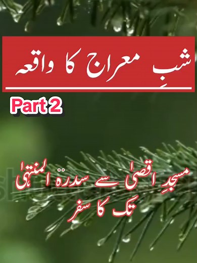 میراج کا واقعہ: نبی پاک کی فضیلت