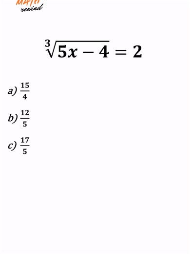 Can you solve it? 😎 A cubic root equation that looks tricky but has a beautiful solution! Think you know exponents and radicals? Let's see! 🤔 Drop your answer in the comments! ⬇️ #math #algebra #cubicroot #exponents #radicals