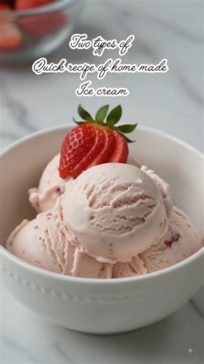 Homemade two types of ice-cream #IceCream #shorts #icecreamtime #EasyRecipes #SummerDessert