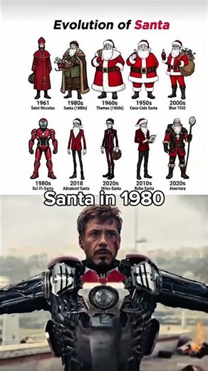 Santa’s Evolution is getting out of hand! 🎅💀 #funny