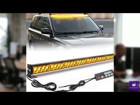 Review - Traffic Advisor Light Bar 36 Inch 16 Flash Modes 32 Led Emergency Strobe Warning