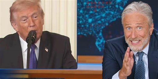 Jon Stewart Stunned Into 14 Seconds Of Silence After Trump's Bizarre Babble
